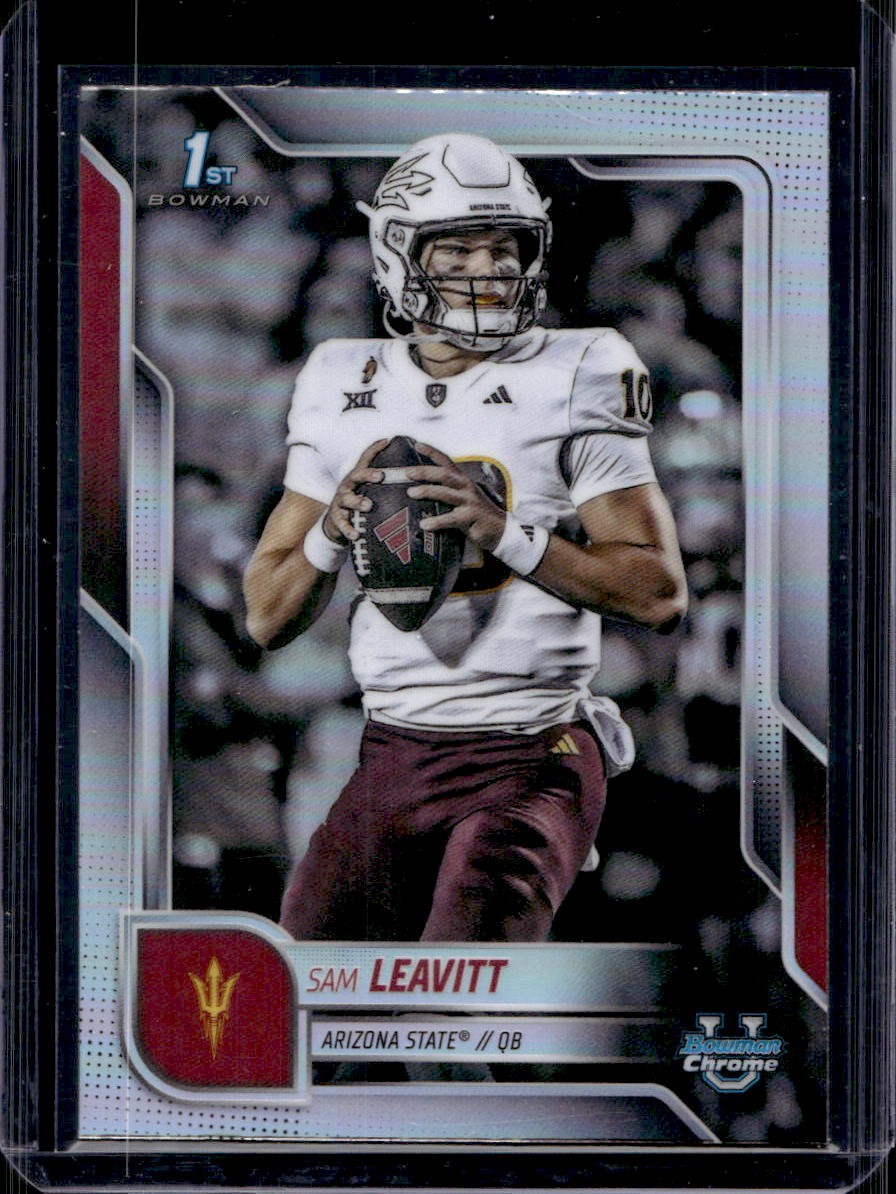 Sam Leavitt 2025 Bowman University Chrome #195 Refractor