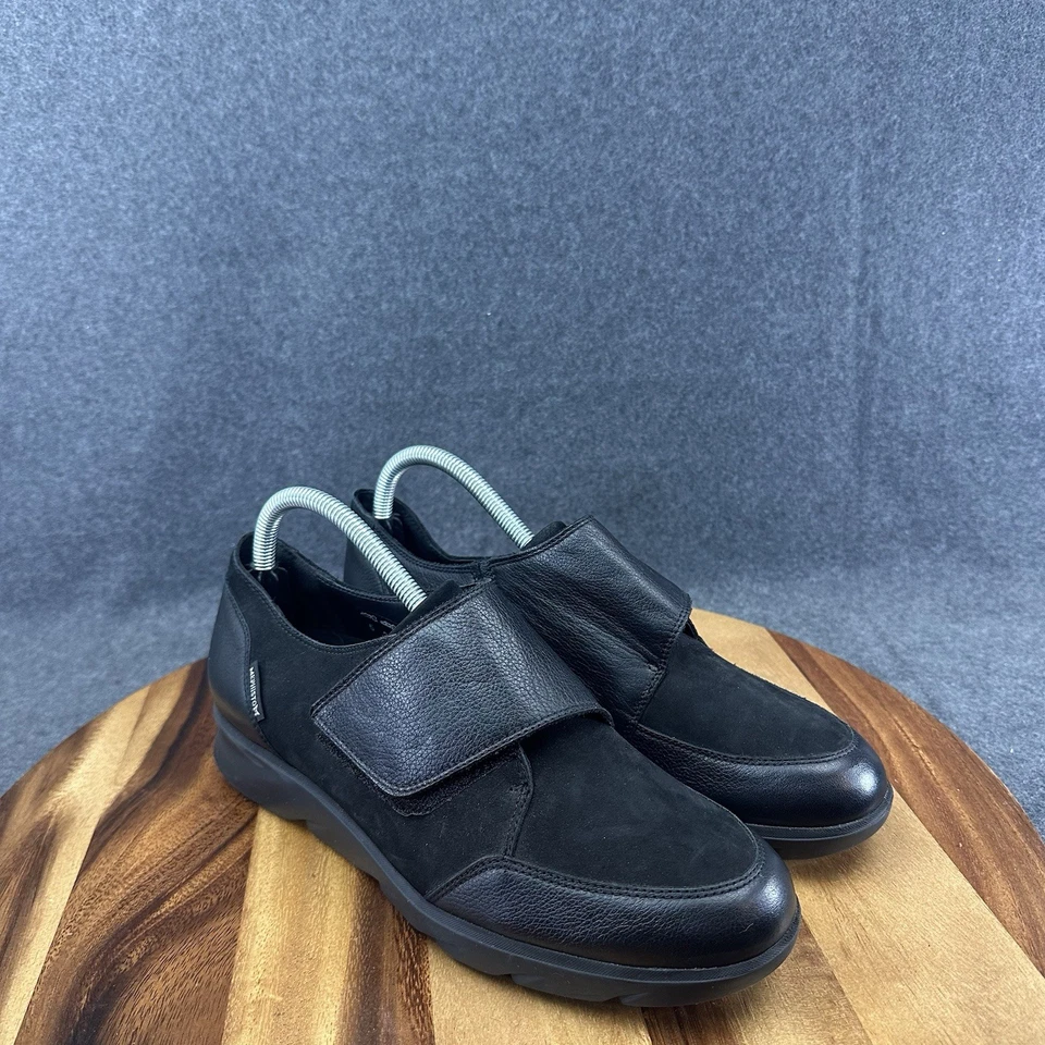 Mocassim Mephisto Air Jet Colombe Monk-Strap Feminino Tamanho 9.5 Couro Preto - Imagem 2 de 4