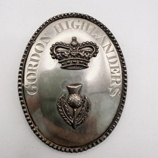 Genuine Gordon Highlanders Silver Pouch Badge