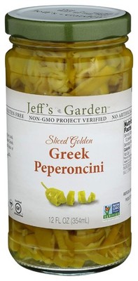 Jeff's Naturals Sliced Golden Greek Peperoncini - 12 oz