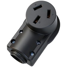 NEMA 10-50R Receptacle,50AMP 125/250VOLT,3-Pole 3-Wire Connector,50A AC Black
