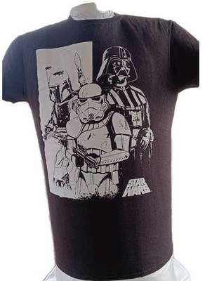 STAR WARS ''Dark Side'' Shirt M | Darth Vader & Boba Fett | Fifth Sun | RARE 