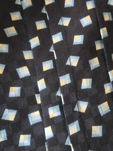 Jones New York due pezzi camicia gonna seta geometrica nera 16W balza plissettata - Foto 7 di 11