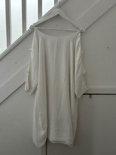 HATCH Ladies White Summer Dress With Open Arm Design- Maternity - Size 2
