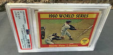 1961 Topps #307 World Series Game 2 Mantle Slams 2 Homers PSA 4 Yankees