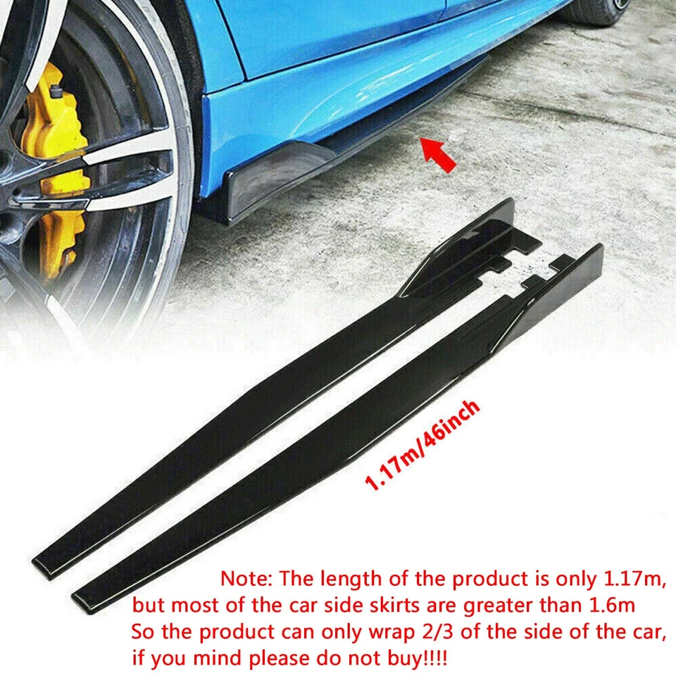 For Ford Transit Connect 2014-2021 Front Bumper Lip Spoiler + 47" Side Skirt US - Image 3 of 4