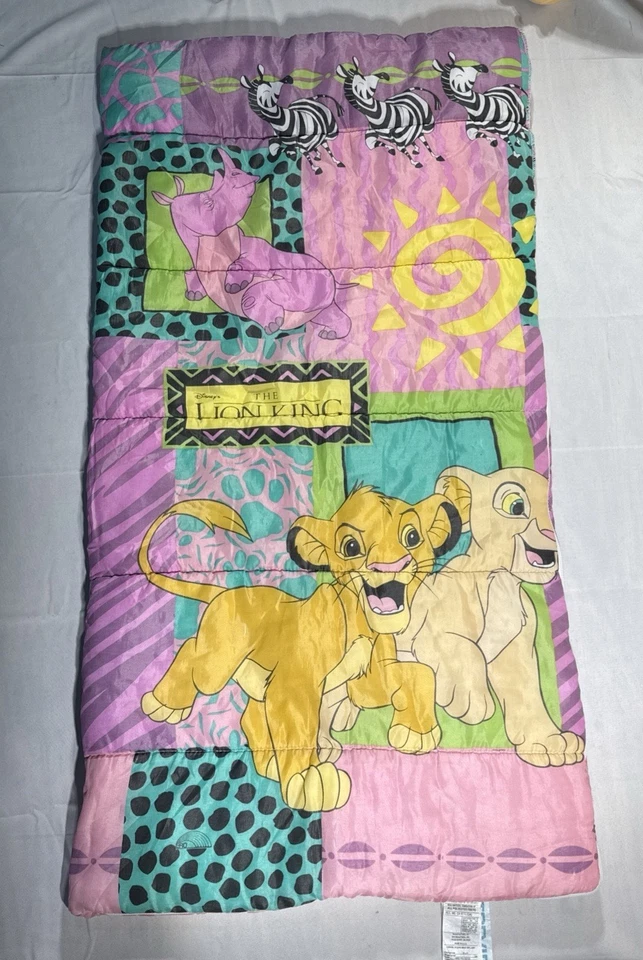 Saco de dormir vintage años 90 El Rey León niñas niños talla hecho en EE. UU. Foto 2 de 4