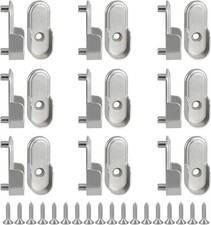 18 Pcs Oval Closet Rod End Support, 15Mm X 30Mm Zinc Alloy Wardrobe Bracket Hold