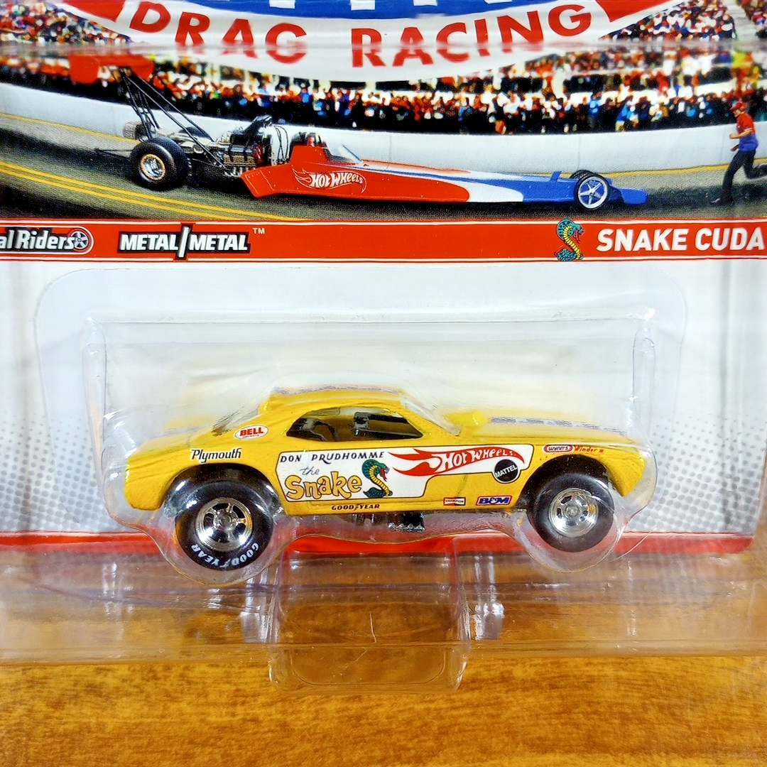 Hot Wheels Racing NHRA Championship Drag Racing Snake Cuda Yellow