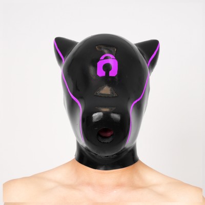 Furrjoi IDO Silicone Realistic Dog Mask with Hole Role Play Hood Purple M Size