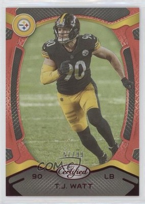 2021 Certified Mirror Red /99 TJ Watt #25 03rx