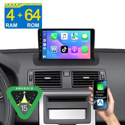 Carplay 4+64G Android 15 Autoradio Navi GPS für Volvo C70   S40 C30 2006-2013
