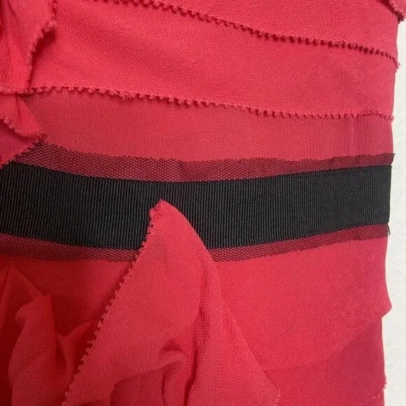 Vestido BCBGMaxAzria de un hombro con volantes en capas 8 Foto 4 de 4