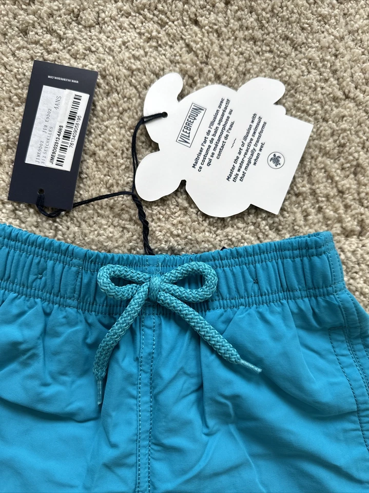 NWT AUTHENTIC VILEBREQUIN SWIM TRUNKS - WATER REACTIVE SEAHORSE - KIDS - 4 YEARS - Image 4 of 4