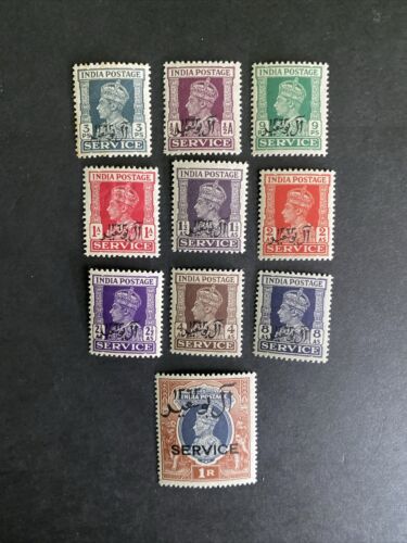 Muscat KGVI 1944 Officials Set Majority Mint Very Lightly Hinged Or Much Better. - Afbeelding 1 van 2