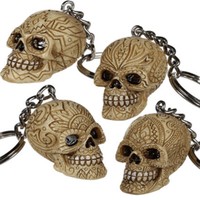 SchlüSselanhäNger Totenkopf Skull Maya Inka Muster SchäDel Gothic