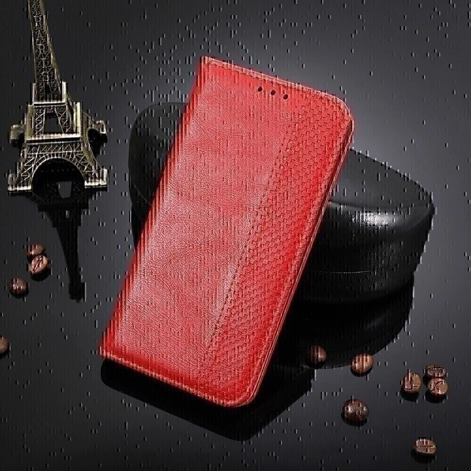 For Sharp Aquos Basio Active 3 Luxury Retro Flip Leather Wallet Stand Cover Case - Image 3 of 4