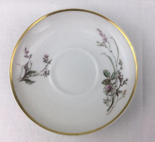 1800s Haviland & Co Tice & Huntington Cincinnati VIOLET Demitasse Cup Saucer #2 - Picture 9 of 10