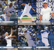 Juego de 6 cartas base de equipo Topps Players Weekend 2019 solo Los Angeles Dodgers PR 233