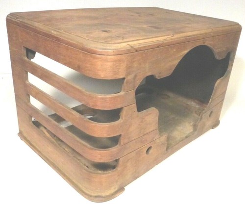 vintage ZENITH 7-S-529 / ch 7A02 TABLETOP:  strippped WOOD SHELL 16 X 10 X  - Picture 3 of 9