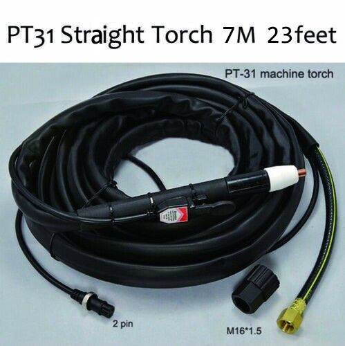 PT31 Plasma Cutter Torch Black Straight 7M/23Ft Fit For CUT-40/50 CT-312 - Imagen 2 de 8