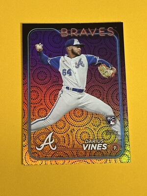 2024 Topps Series 2 Darius Vines Rookie Holiday Foil #493 Atlanta Braves RC (T)