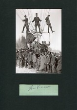 BALLOONIST Jean Piccard autograph, signed album page mounted