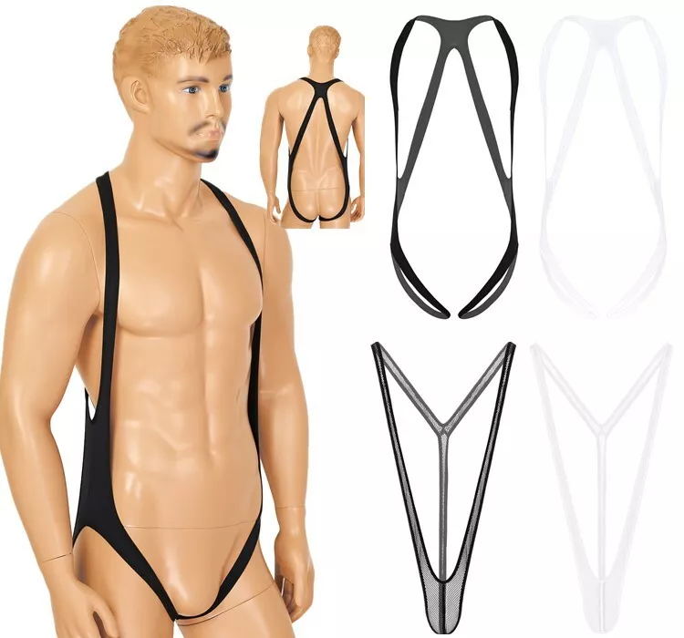 Men Mankini Suspender Bikini Slingshot Thongs Jockstrap Underwear