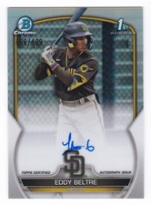 2023 Bowman Chrome Eddy Beltre 1st Auto Prospect Autographs Refractor #/499