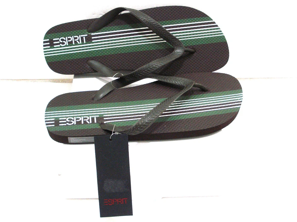 Sandalias chanclas ESPRIT FINN-E para hombre marrón oscuro/verde talla 8 nuevas Foto 2 de 4