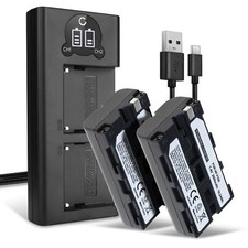 2x Kamera Akku + Dual Ladegerät Set, Ersatz für Sony BC-VM50 Akkuladegerät