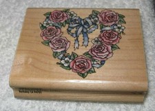 Rubber Stampede - Rubber Stamp - Romantic Wreath - Medium Size -  A809E