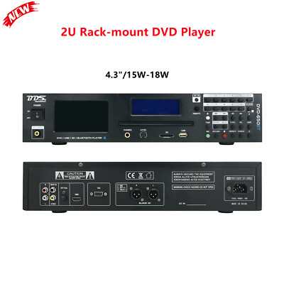 DVD Player USB SD Bluetooth 2U Rack-Mount 4.3'' TFT FM Radio BDS DVD-650BT