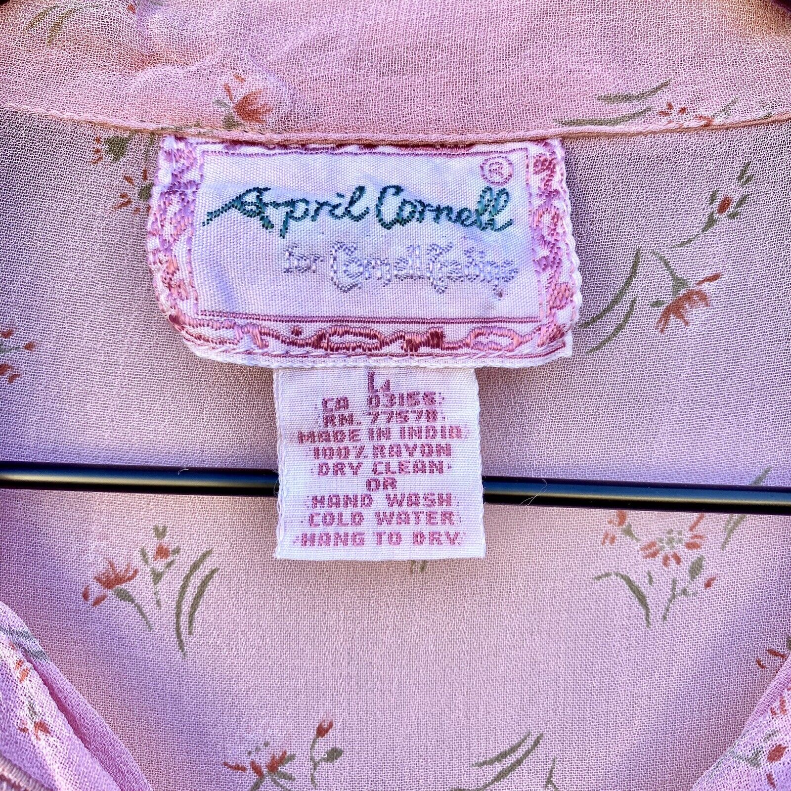 Vintage 90s Y2K April Cornell Floral Sequin Butto… - image 3