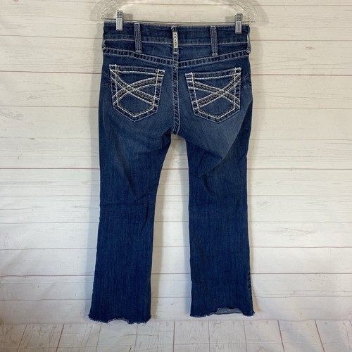 Ariat REAL Womens Boot Cut Jeans Size 29S Blue Cotton Blend Stretch 29x28 - Picture 3 of 13