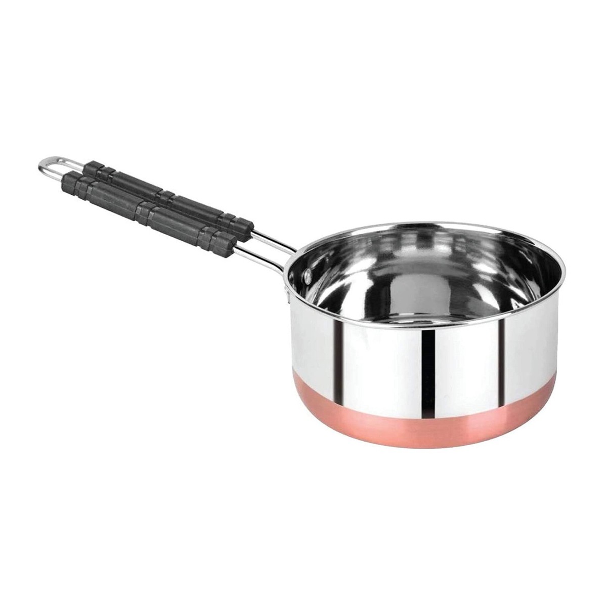 Simple Stainless Steel Copper Bottom Tea Pan 1.5 Litre Milk Boiler For  Cookware | eBay