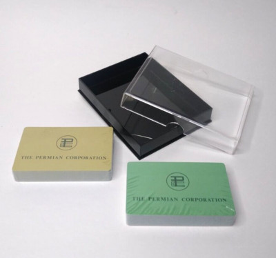 Vintage Permian Corporation Oil Gas Promo Playing Cards 2 Decks New Sealed, Case