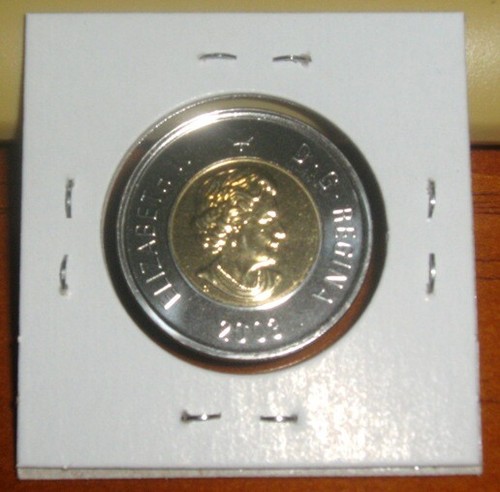 Canada 2003w Prooflike Toonie Winnipeg Mint Mark 2003 Two Dollars 2003-W - Picture 2 of 2