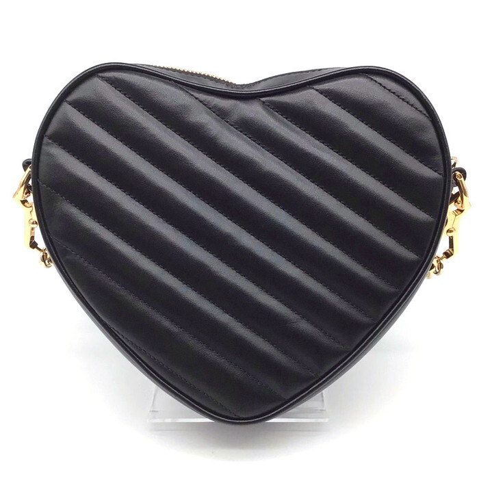 Gucci 751623 Horsebit Interlocking G Heart Shoulder Bag