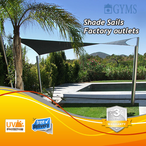 Square Heavy Duty 95% Sun UV Block Shade Sail Patio Canopy Shadecloth Dark Green - Picture 10 of 12