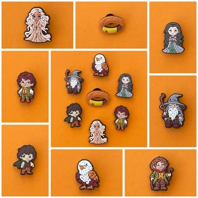 7 x Schuhstecker/Shoe Charms f. HERR DER RINGE/LORD OF THE RINGS* Fans/ADLER/SAM