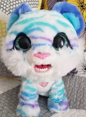 Furreal North The Sabertooth Kitty Blue Striped Tiger Interactive Tested