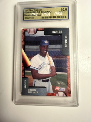 92 Fleer Pro Cards Dunedin Blue Jays Carlos Delgado 2003 USA 10 Rare Rookie | eBay 92 Fleer Pro Cards Dunedin Blue Jays Carlos Delgado 2003 USA 10 Rare Rookie | eBay