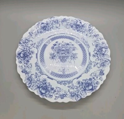 Arcopal France Honorine Milk Glass Blue White 7.5'' Salad Bread Replacement Plate
