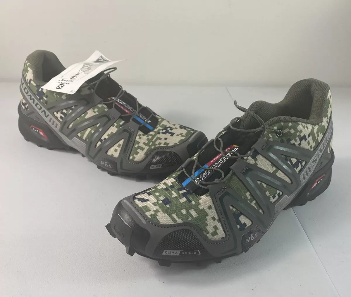 New Sz 11.5 Speedcross Digital Trail Camo Shoes Clima Shield Camo | eBay