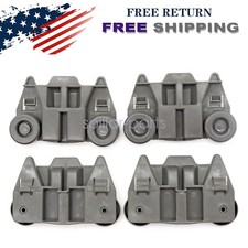 4Pcs New Fits KitchenAid Dishwasher Lower Dishrack Wheel Roller WPW10195417