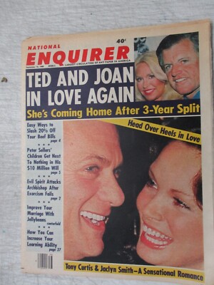 NATIONAL ENQUIRER MAGAZINE SEPT 16, 1980 TED & JOAN KENNEDY JACLYN SMITH CURTIS