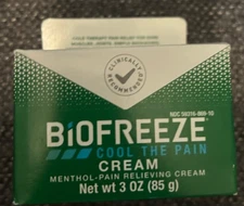 Biofreeze Menthol Pain Relief Cream 3 oz Clinically Recommended Fast Acting