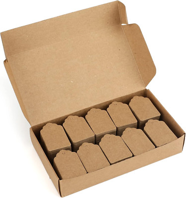1000Pcs Price Tags, Brown Clothing Tags for Retail, Small Kraft Blank Tags Brown