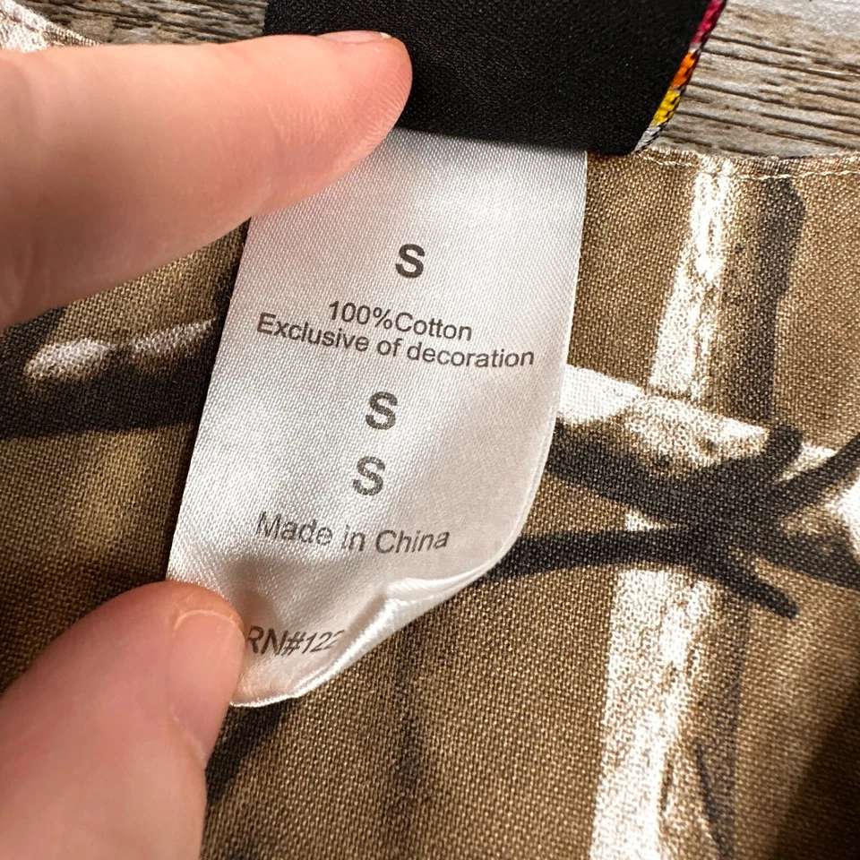 Women's Scrub Dudz top Small Virgina Tech hokies camo Nurse Medical - Image 3 of 4